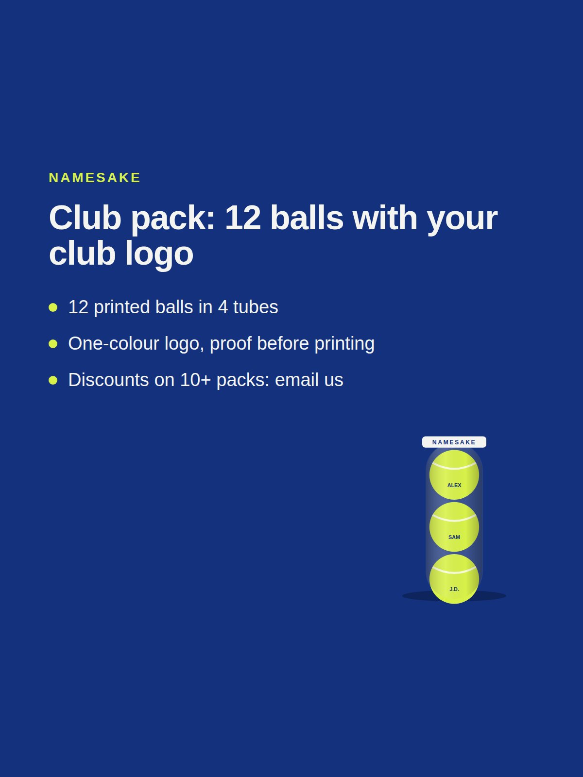 Club pack: 12 balls with your club logo 2